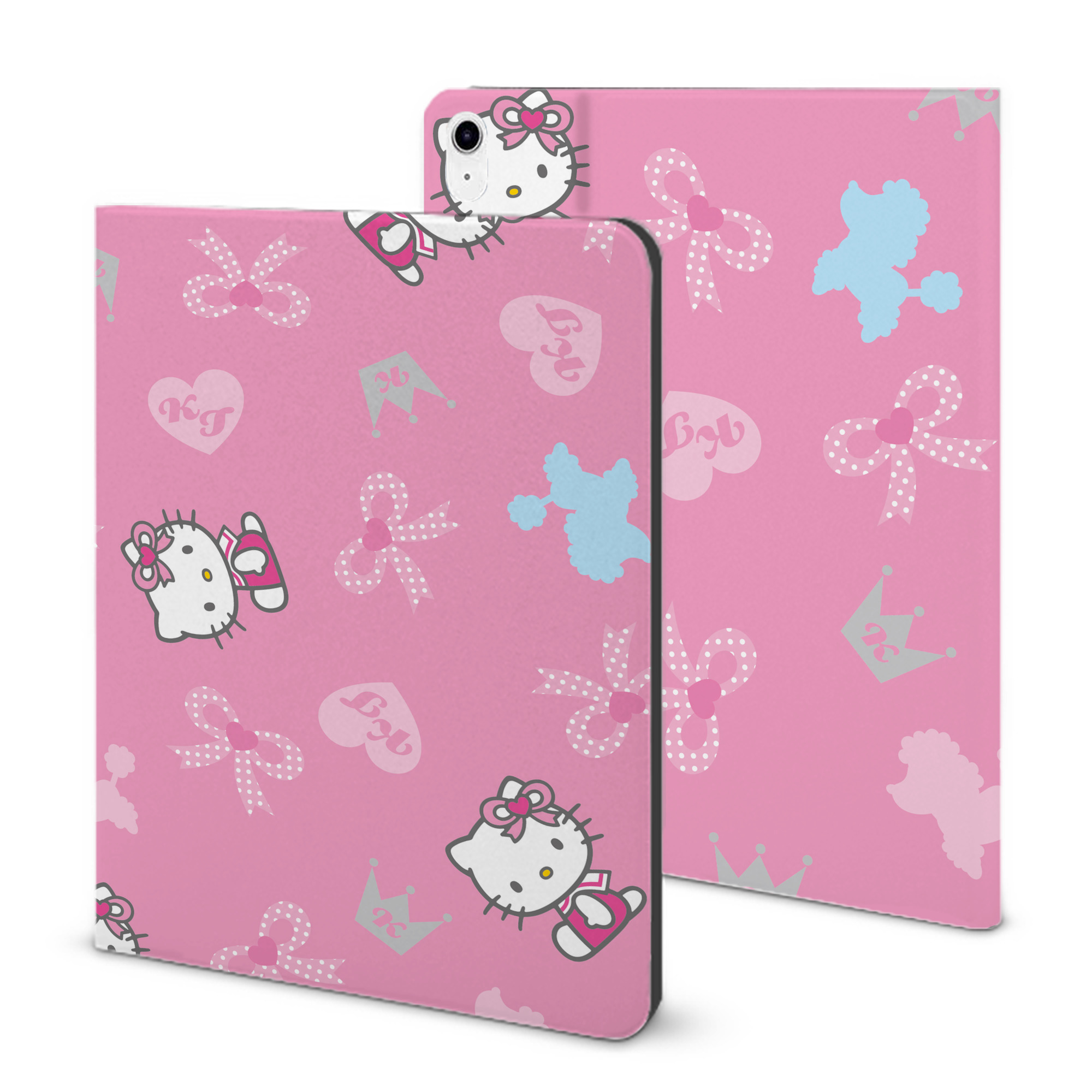 （画像用） Hello Kitty ハローキティ IPad ケース ブック型 PUレザー TPU 耐衝撃 軽量 薄型 ペン収納なし 全面保護 IPad 各モデル対応